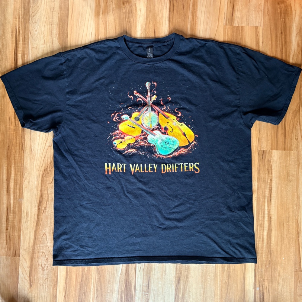 Hart Valley Drifters Graphic Unisex Tee - Black with Multi-Color Print 2XL